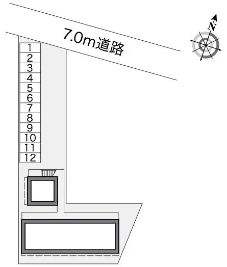 ★手数料０円★岡山市北区庭瀬　月極駐車場（LP）